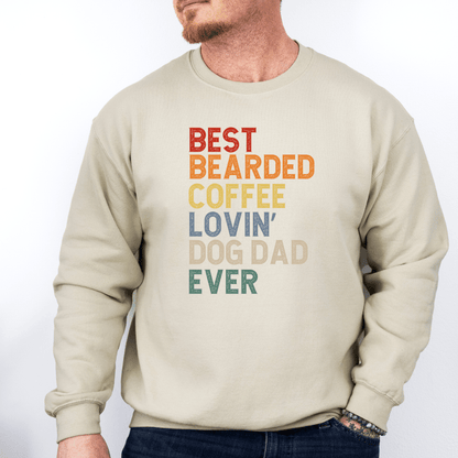 Sweatshirt Sand / S Best Bearded Coffee Lovin' Dog Dad Ever Sweatshirt