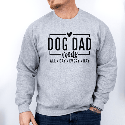 Sweatshirt Sport Grey / S Dog Dad Mode - Black Script Sweatshirt