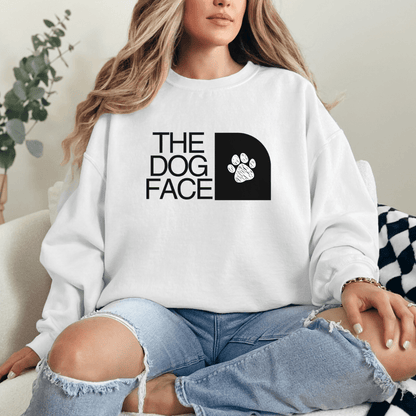 Sweatshirt S / White Dog Face Sweatshirt