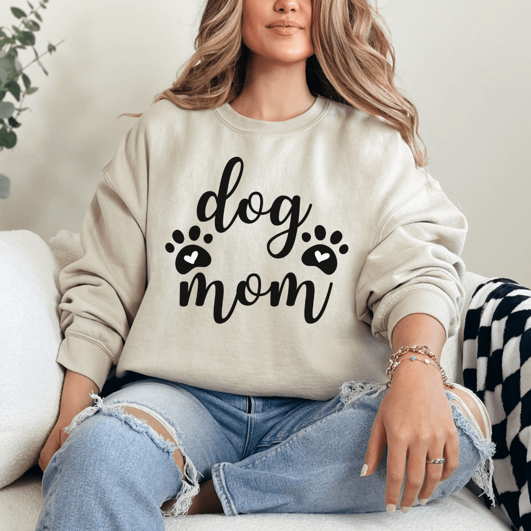 Sweatshirt Sand / S Dog Mom Sweatshirt