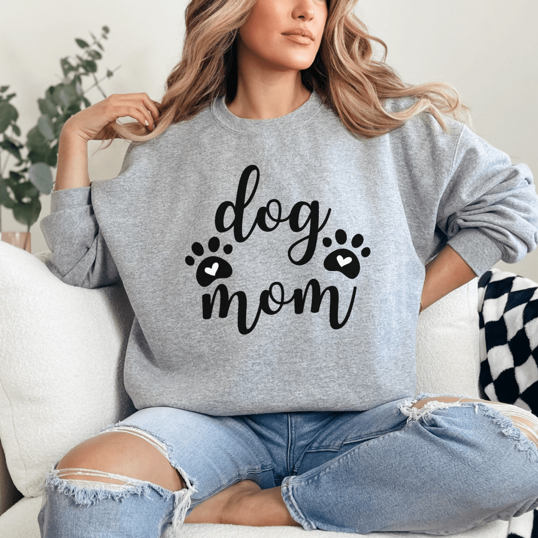 Sweatshirt Sport Grey / S Dog Mom Sweatshirt