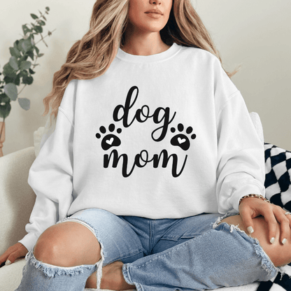 Sweatshirt White / S Dog Mom Sweatshirt