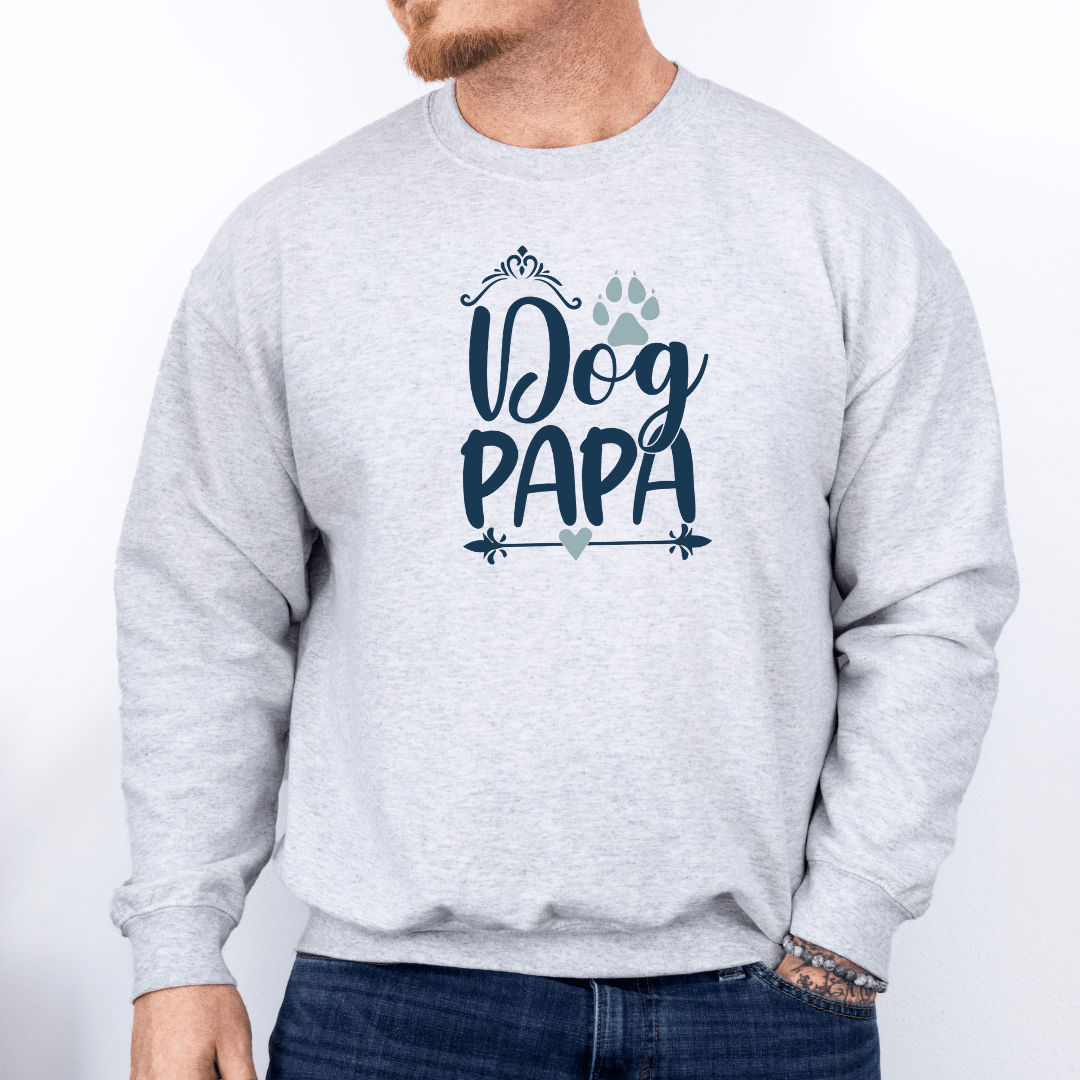 Sweatshirt Ash / S Dog Papa Sweatshirt