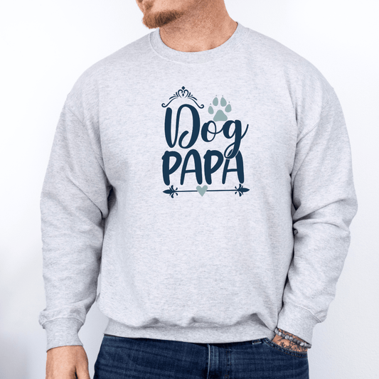 Sweatshirt Ash / S Dog Papa Sweatshirt