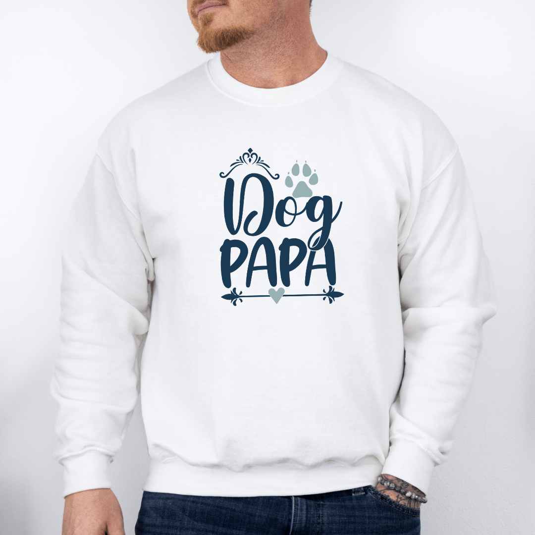 Sweatshirt White / S Dog Papa Sweatshirt