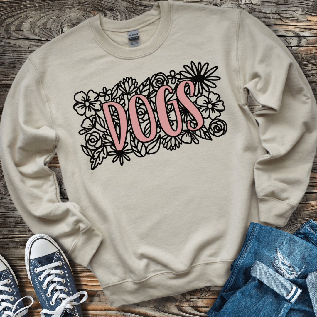 Sweatshirt S / Sand Dogs & Flowers Sweatshirt