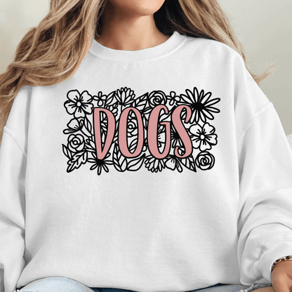 Sweatshirt Dogs & Flowers Sweatshirt