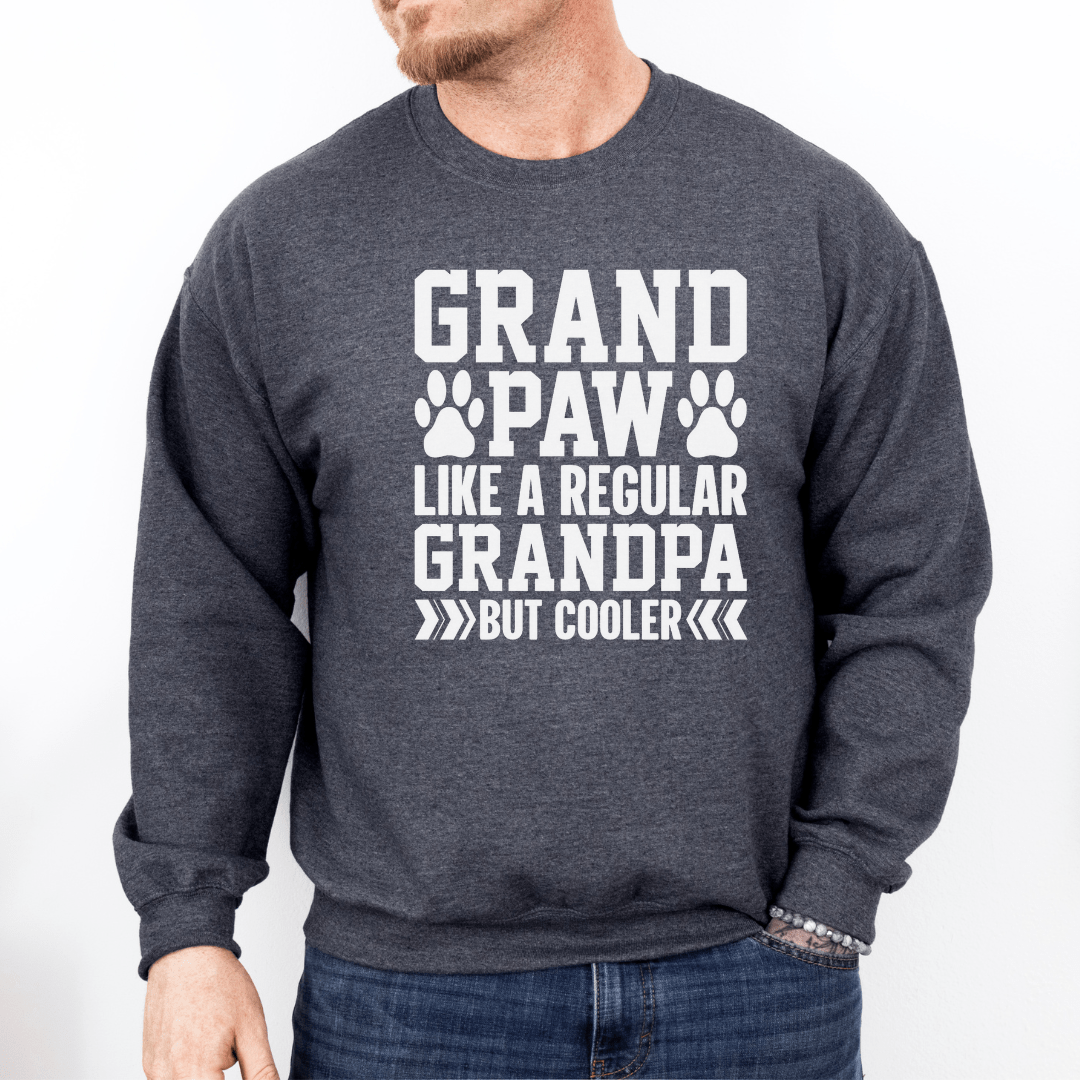 Sweatshirt Dark Heather / S Grand Paw White Sweatshirt