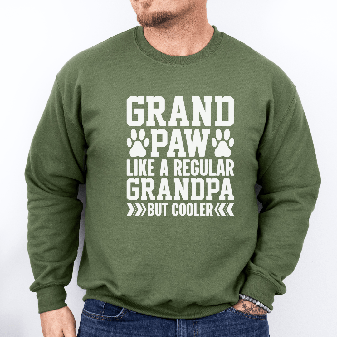 Sweatshirt Military Green / S Grand Paw White Sweatshirt