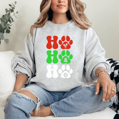 Sweatshirt Ash / S HO HO HO Paws Sweatshirt