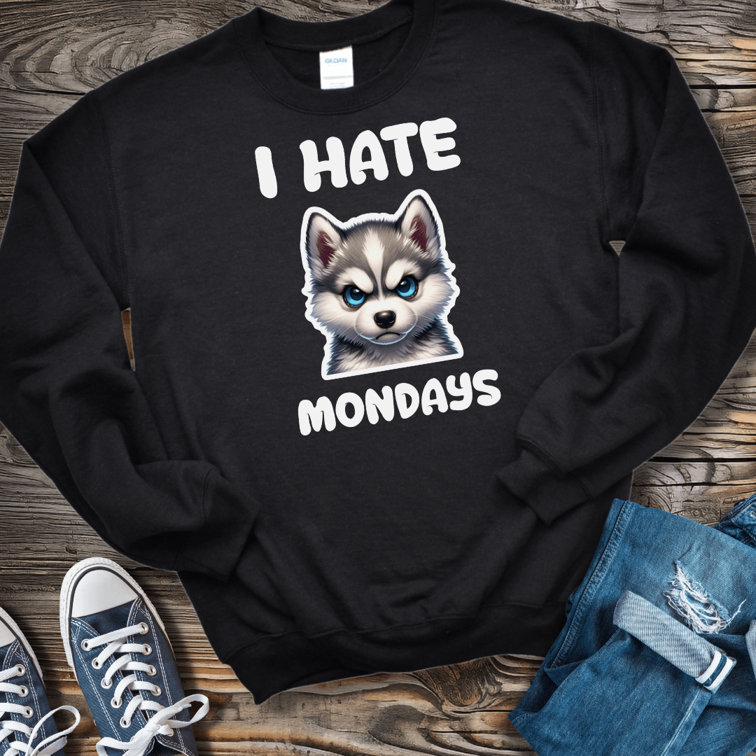 Sweatshirt S / Black I Hate Mondays- Klee Kai Sweatshirt