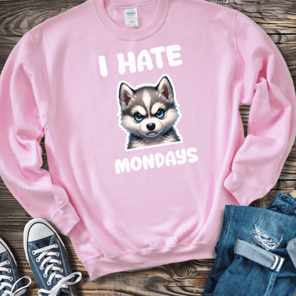 Sweatshirt S / Light Pink I Hate Mondays- Klee Kai Sweatshirt