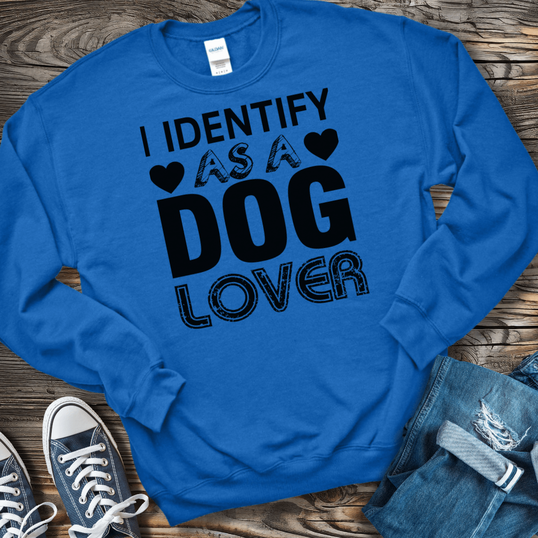 Sweatshirt S / Royal I Identify As A DOG Lover Sweatshirt