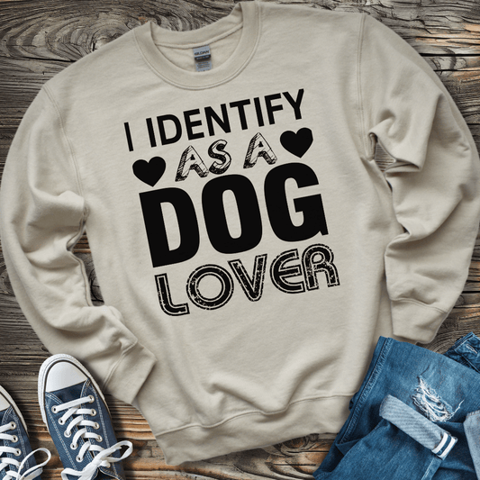 Sweatshirt S / Sand I Identify As A DOG Lover Sweatshirt