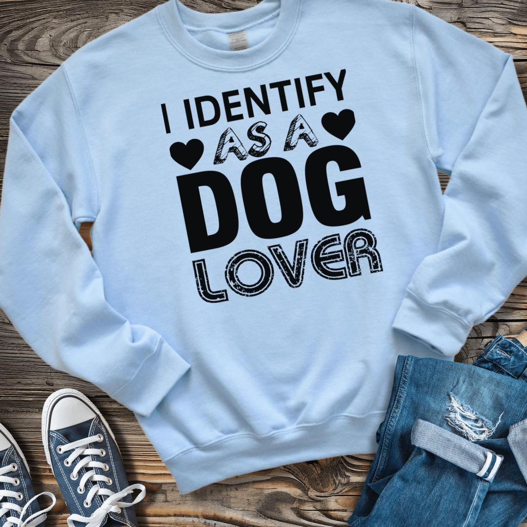 Sweatshirt S / Light Blue I Identify As A DOG Lover Sweatshirt