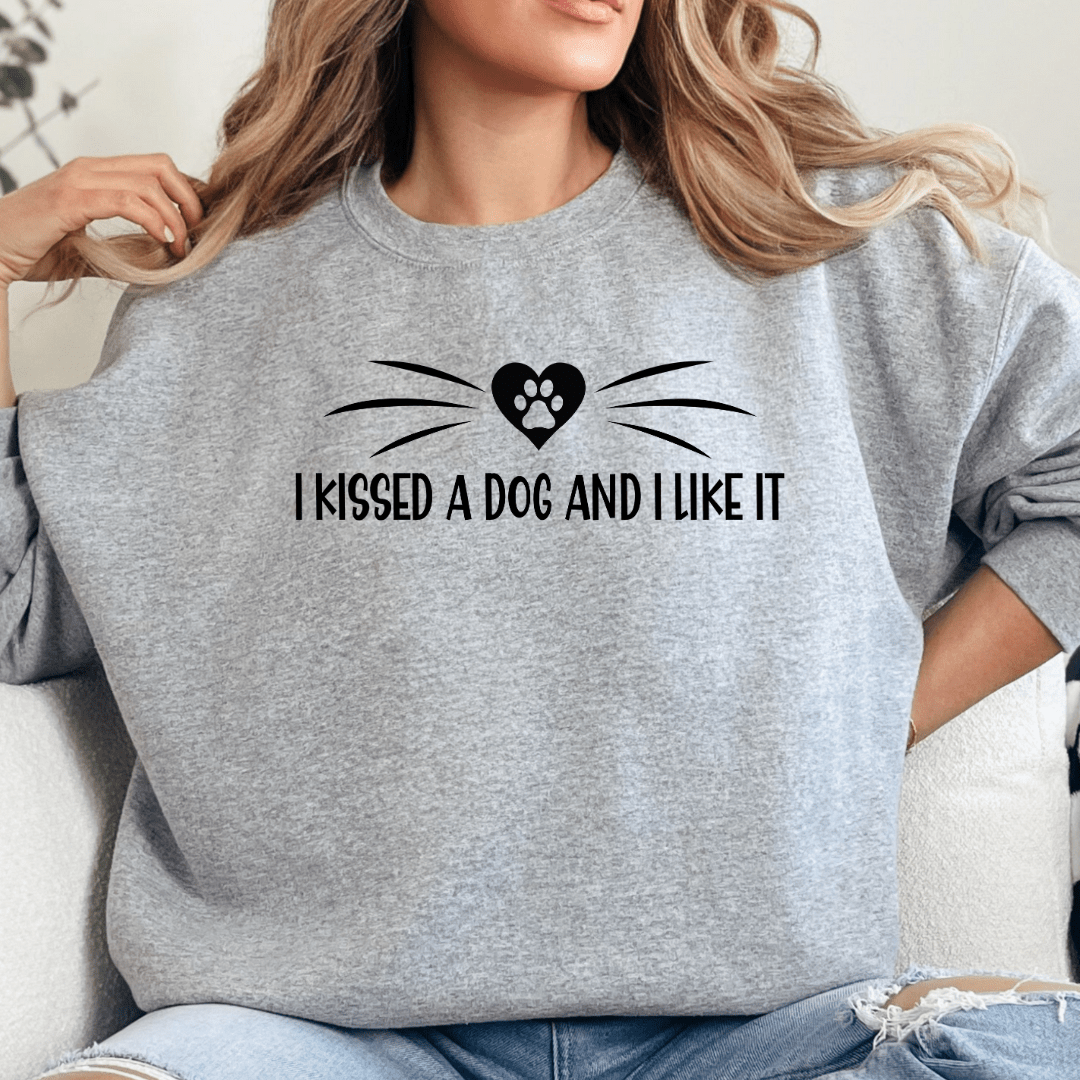 Sweatshirt I Kissed A Dog Funny Shirt