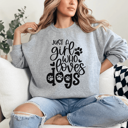 Sweatshirt Sport Grey / S Just A Girl Who Loves Dogs Sweatshirt