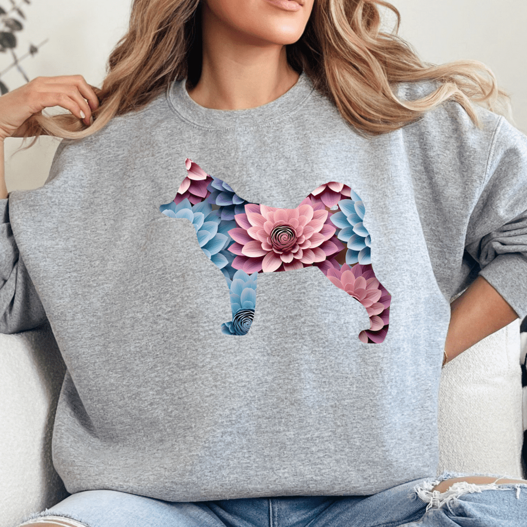 Sweatshirt Klee Kai Flower Sweatshirt