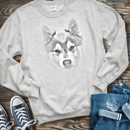 Sweatshirt S / Ash Klee Kai Sketch Sweatshirt