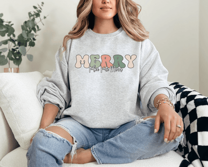 Sweatshirt S / Ash Merry Klee Kai Mom Inspired Klee Kai Dog Mom Sweatshirt - Retro Vibes for Stylish Pet Lovers