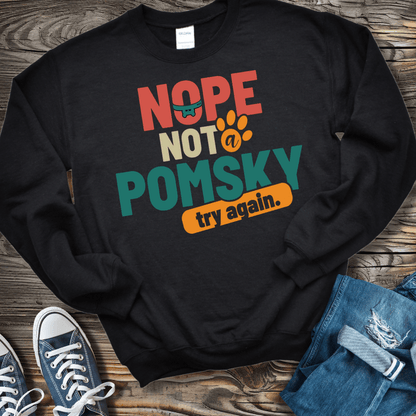 Sweatshirt S / Black Nope Not A Pomsky! Klee Kai Pride Sweatshirt