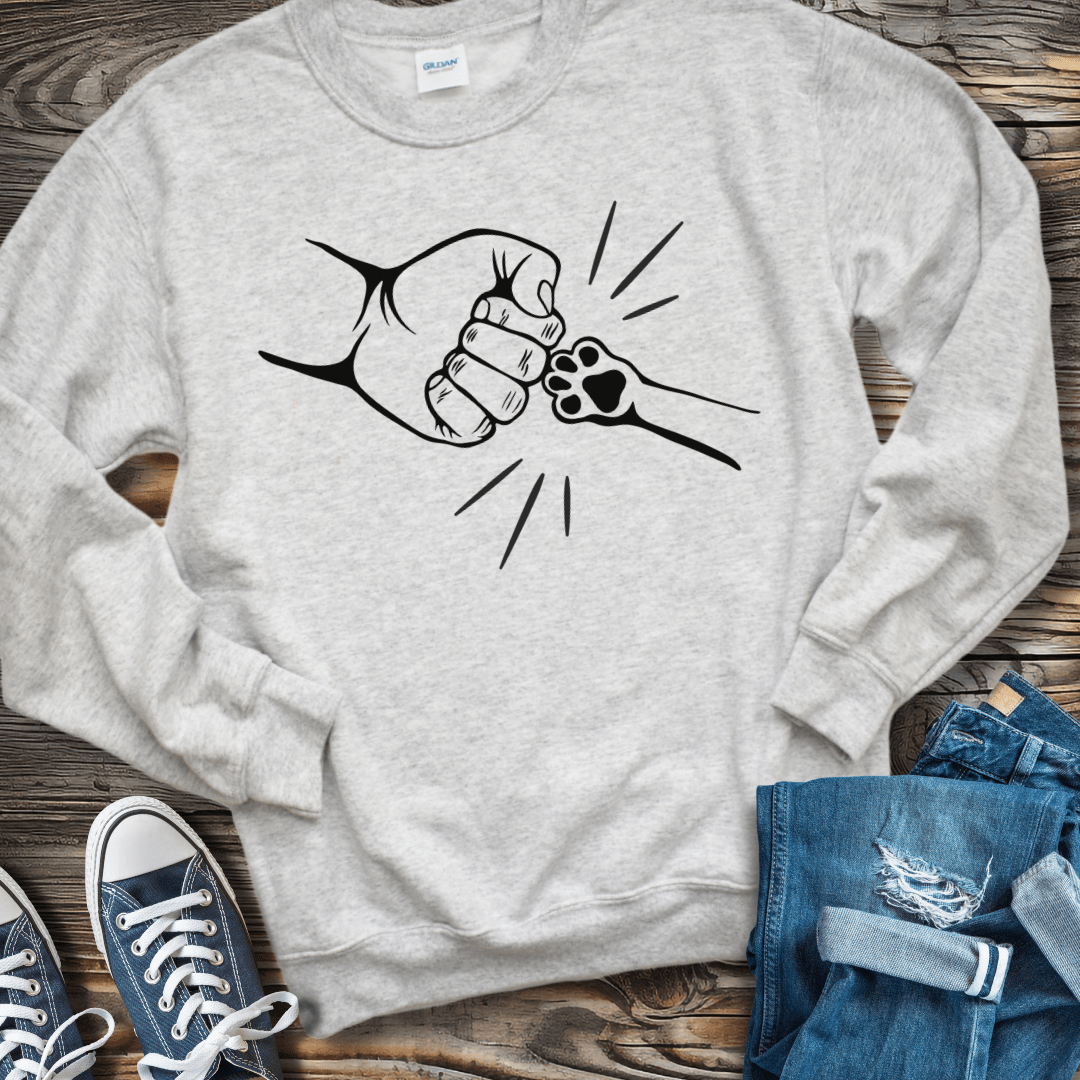 Sweatshirt S / Ash Paw Fist Bump Sweatshirt