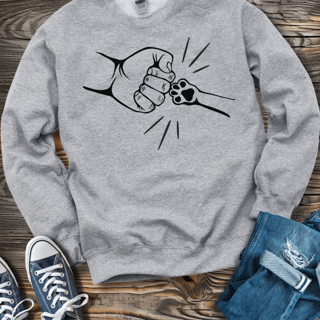 Sweatshirt S / Sport Grey Paw Fist Bump Sweatshirt