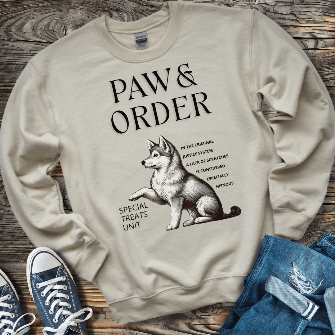 Sweatshirt Sand / S Paw & Order Klee Kai Dog Mom Sweatshirt