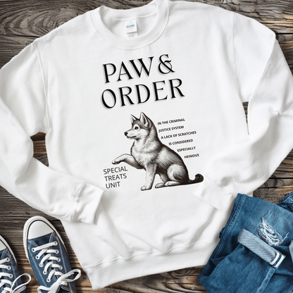 Sweatshirt White / S Paw & Order Klee Kai Dog Mom Sweatshirt