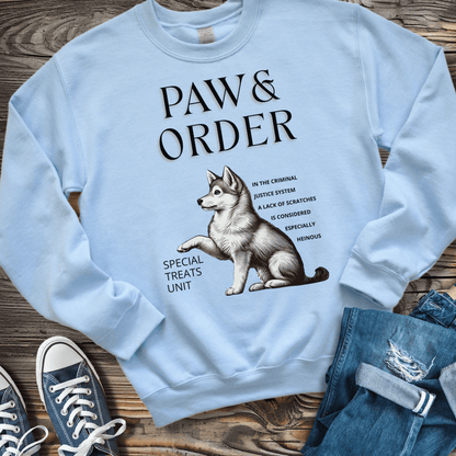 Sweatshirt Light Blue / S Paw & Order Klee Kai Dog Mom Sweatshirt