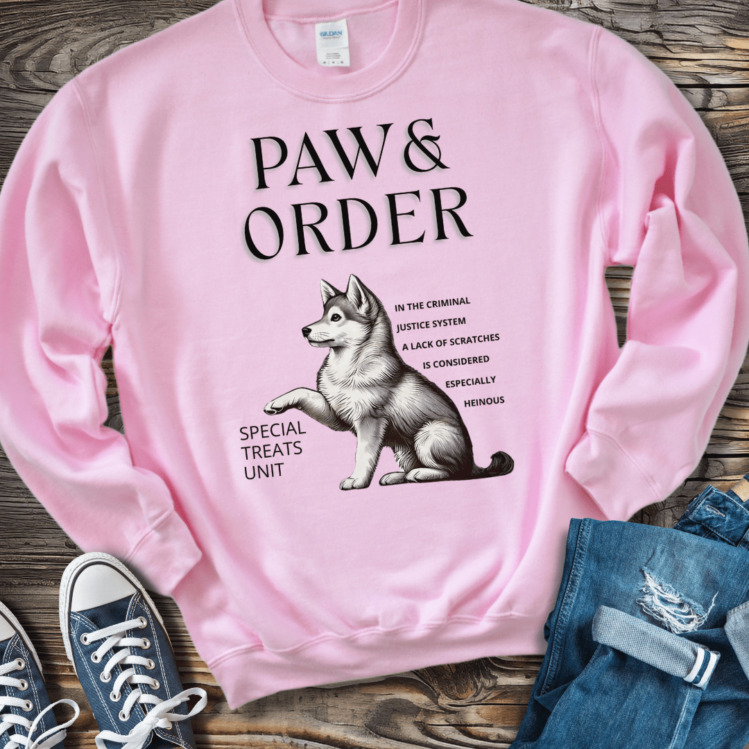 Sweatshirt Light Pink / S Paw & Order Klee Kai Dog Mom Sweatshirt