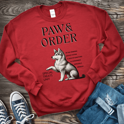 Sweatshirt Red / S Paw & Order Klee Kai Dog Mom Sweatshirt