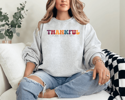 Sweatshirt S / Ash Thankful Klee Kai Mom 2 Inspired Klee Kai Dog Mom Sweatshirt - Retro Vibes for Stylish Pet Lovers