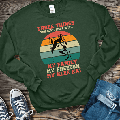 Sweatshirt Forest Green / S Three Things Not To Mess With Sweatshirt