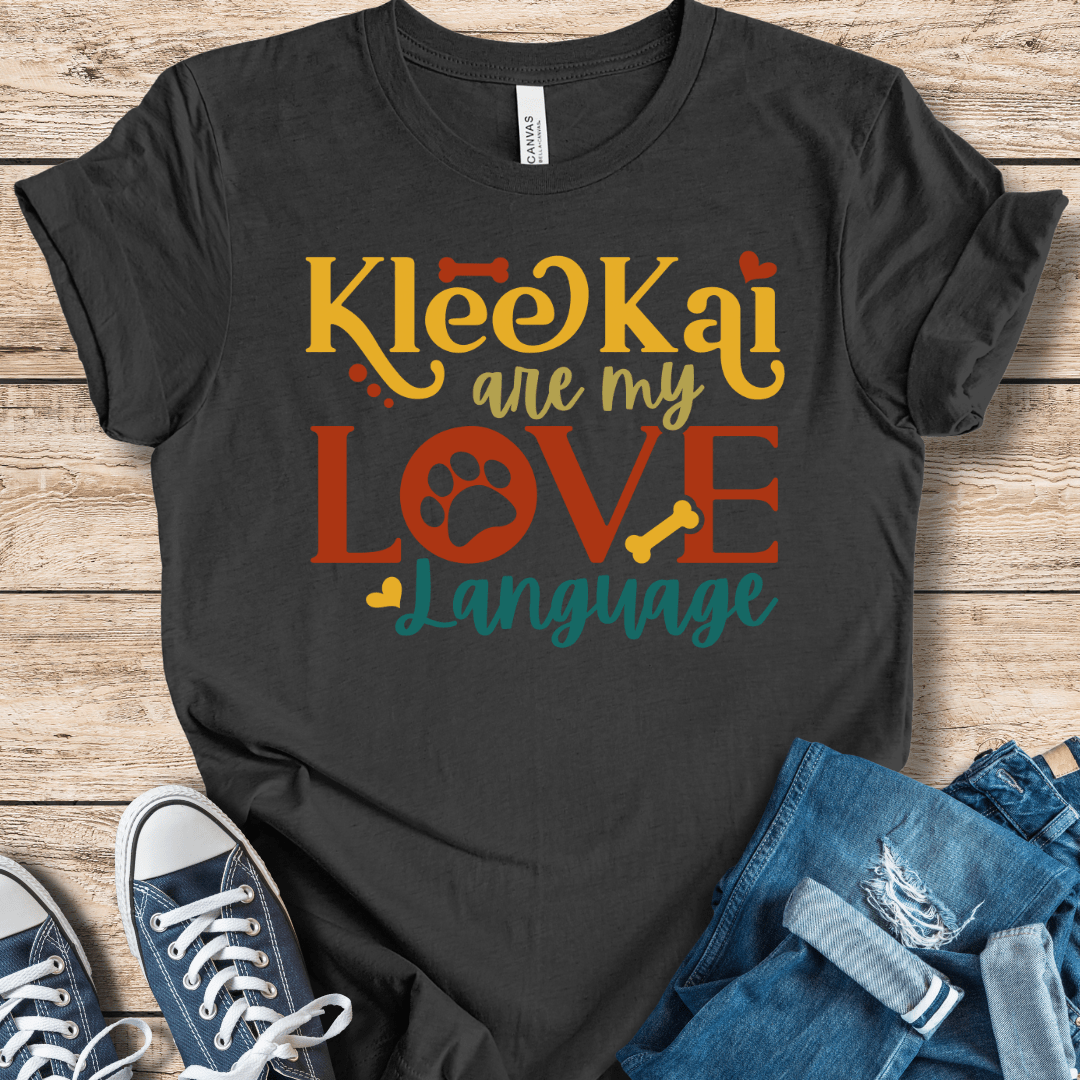 T-Shirt Dark Grey Heather / XS Alaskan Klee Kai Are My Love Language T-Shirt