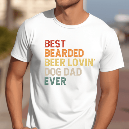 T-Shirt White / XS Best Bearded Dog Dad