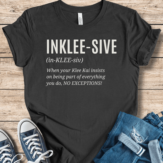 T-Shirt Dark Grey Heather / XS Clingy Alaskan Klee Kai "InKlee-sive" Definition Shirt