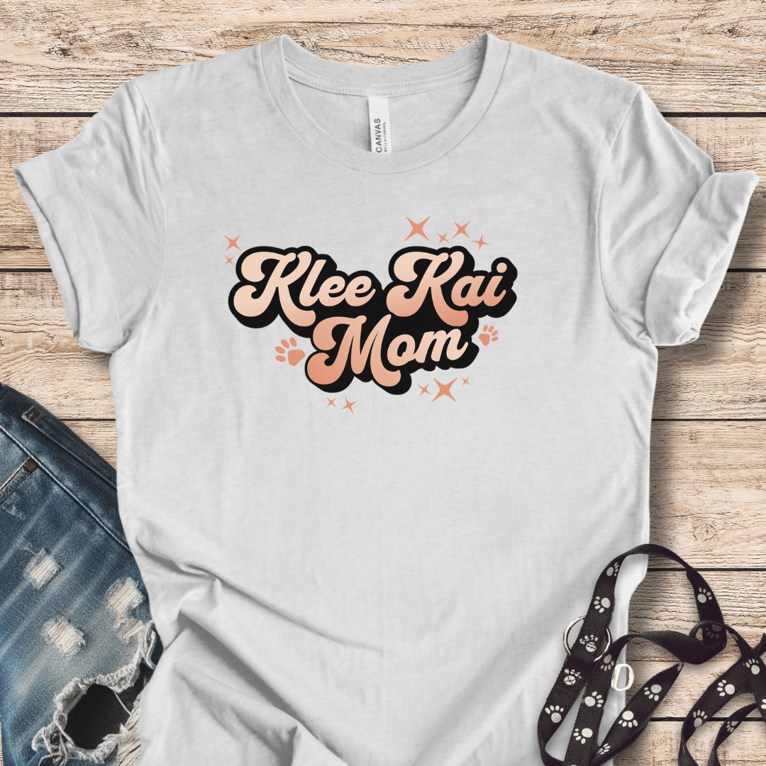 T-Shirt Ash / XS Cute Retro Klee Kai Mom Style Tee