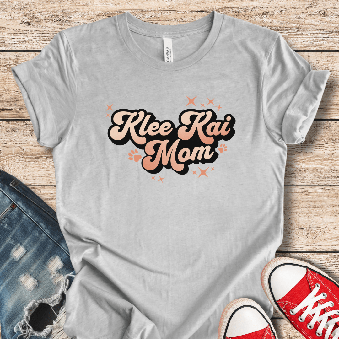 T-Shirt Athletic Heather / XS Cute Retro Klee Kai Mom Style Tee