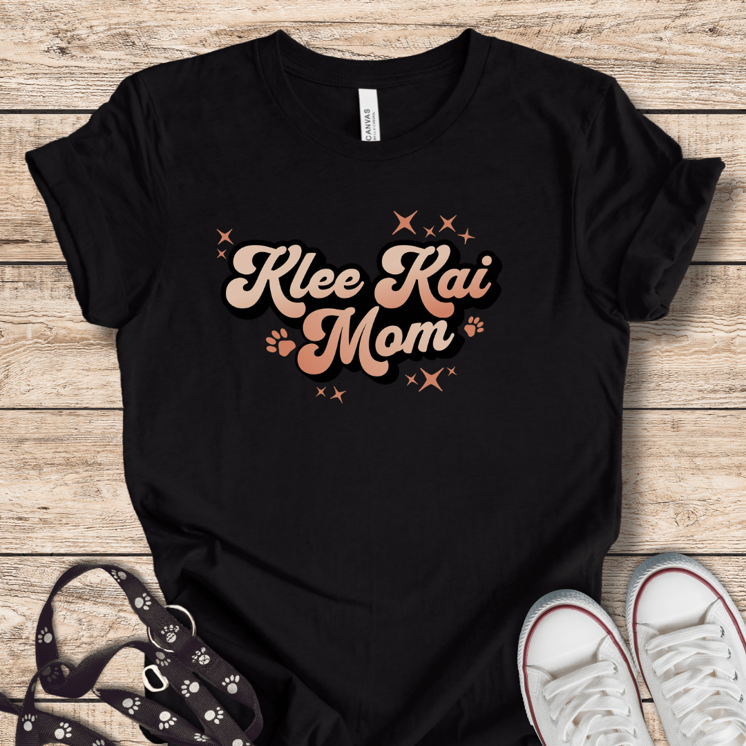 T-Shirt Black Heather / XS Cute Retro Klee Kai Mom Style Tee