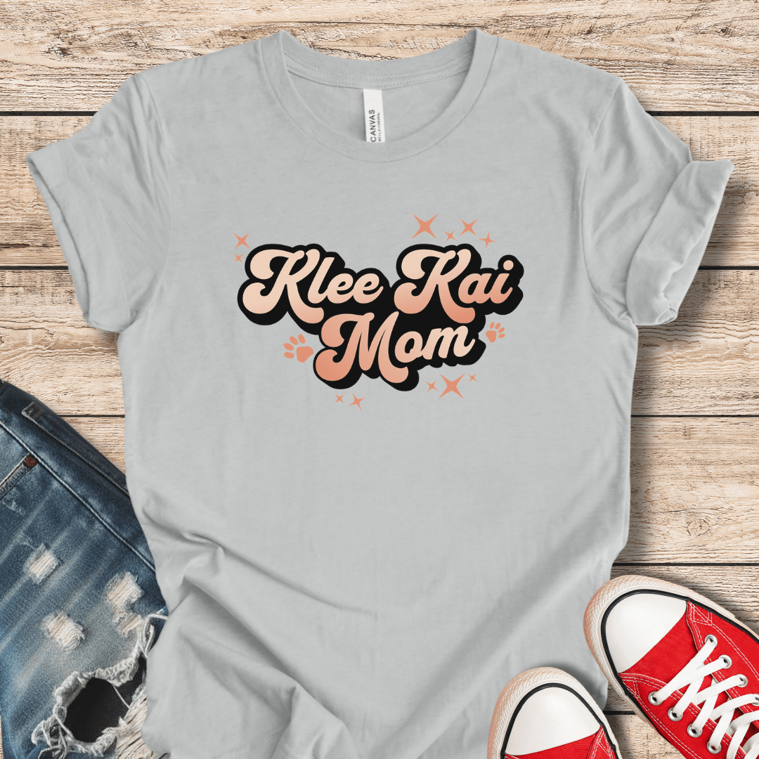 T-Shirt Silver / XS Cute Retro Klee Kai Mom Style Tee