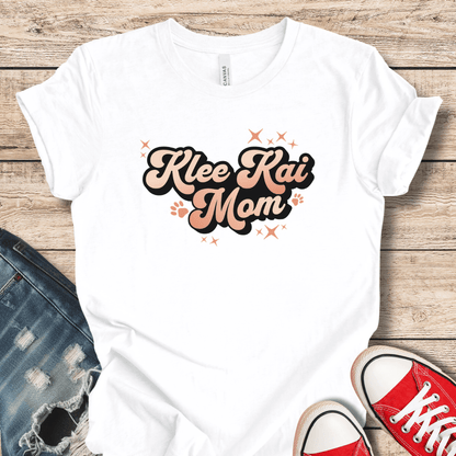 T-Shirt White / XS Cute Retro Klee Kai Mom Style Tee