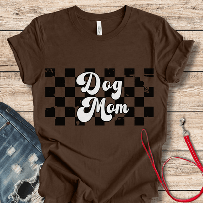 T-Shirt Heather Brown / XS Dog Mom Retro Tee