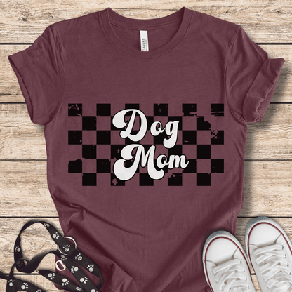 T-Shirt Heather Maroon / XS Dog Mom Retro Tee