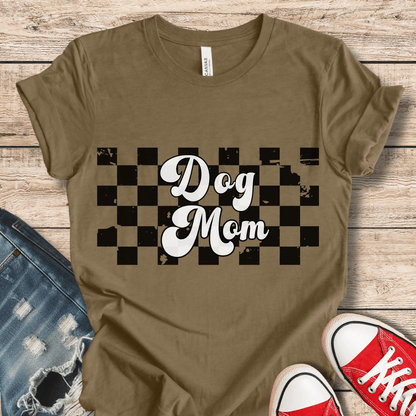 T-Shirt Heather Olive / XS Dog Mom Retro Tee