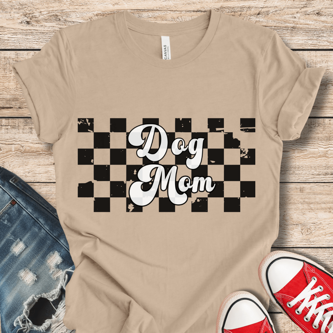 T-Shirt Tan / XS Dog Mom Retro Tee