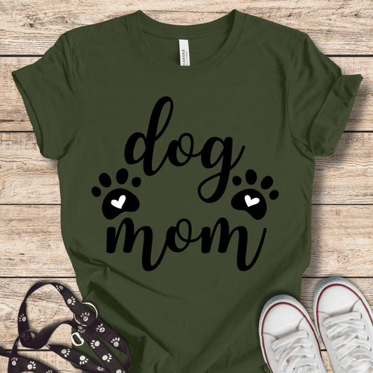 T-Shirt Military Green / XS Dog Mom Tee