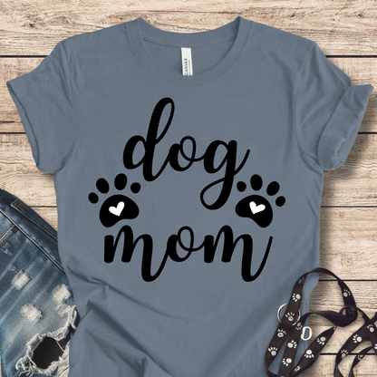 T-Shirt Steel Blue / XS Dog Mom Tee