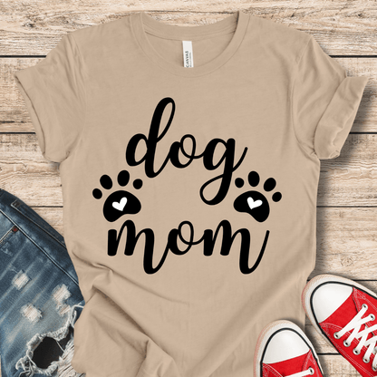 T-Shirt Tan / XS Dog Mom Tee