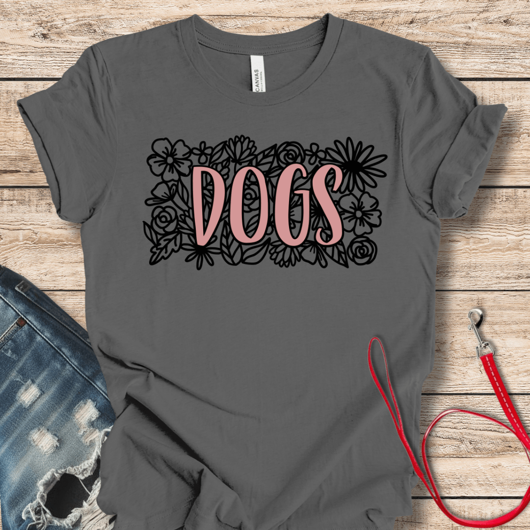 T-Shirt Asphalt / XS Dogs & Flowers T-Shirt